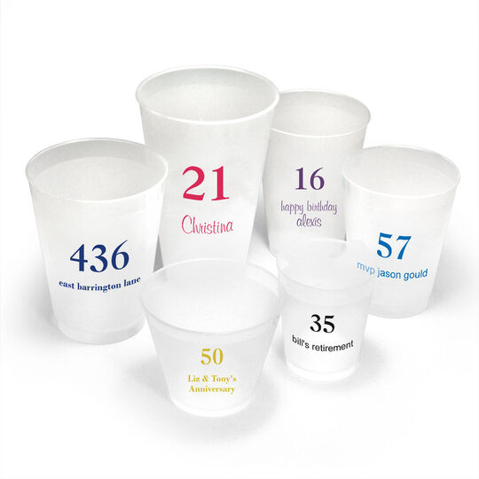 Design Your Own Big Number Shatterproof Cups